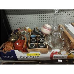 Box lot of household goods - some decorative
