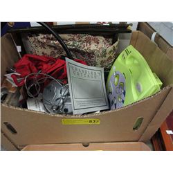Box lot of used household goods