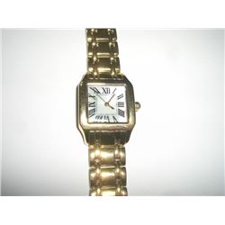 ITAILIAN STAMPED *BRONZO ITALIA*-MOTHER OF PEARL FACE LADIES WATCH LIKE NEW WITH METAL BAND!! WATCH 