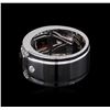 Image 3 : 0.54ctw Garnet and White Sapphire Ring - .925 Silver