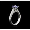 Image 3 : 14KT White Gold 1.37ct Tanzanite and Diamond Ring