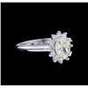 Image 1 : 1.37ctw Fancy Light Yellow Diamond Ring - 14KT White Gold