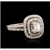 Image 1 : 14KT White Gold EGL USA Certified 1.82ctw Diamond Ring