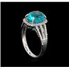Image 4 : 4.23ct Apatite and Diamond Ring - 14KT White Gold