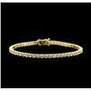 Image 1 : 18KT Yellow Gold 6.21ctw Diamond Tennis Bracelet