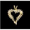 Image 1 : 1.25ctw Diamond Heart Pendant - 14KT Yellow Gold