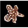 Image 1 : 14KT Rose Gold 1.29ctw Diamond Ring