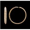 Image 2 : 7.45ctw Diamond Hoop Earrings - 18KT Rose Gold