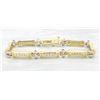 Image 1 : 0.84ctw Diamond and Ruby Bracelet - 14KT Yellow Gold