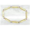 Image 5 : 0.84ctw Diamond and Ruby Bracelet - 14KT Yellow Gold
