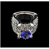 Image 2 : 2.75ct Tanzanite and Diamond Ring - 14KT White Gold