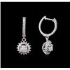 Image 2 : 1.52ctw Diamond Earrings - 14KT White Gold