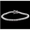 Image 1 : 14KT White Gold 4.49ctw Diamond Tennis Bracelet