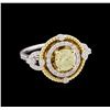Image 1 : 14KT White Gold 1.29ct Diamond Ring
