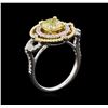 Image 3 : 14KT White Gold 1.29ct Diamond Ring