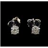 Image 1 : 0.38ctw Diamond Stud Earrings - 14KT White Gold