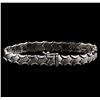 Image 2 : 14KT White Gold Brushed Finish Bracelet