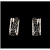 Image 1 : 3.25ctw Black Diamond Earrings - 14KT White Gold