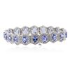 Image 2 : 14KT White Gold 12.60ctw Tanzanite and Diamond Bracelet