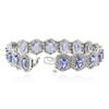 Image 3 : 14KT White Gold 12.60ctw Tanzanite and Diamond Bracelet