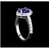Image 4 : 2.33ct Tanzanite and Diamond Ring - 14KT White Gold