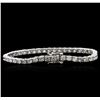 Image 2 : 14KT White Gold 6.13ctw Diamond Tennis Bracelet