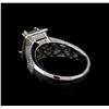 Image 3 : 1.91ct Tsavorite and Diamond Ring - 14KT White Gold