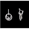 Image 2 : 0.50ctw Diamond Earrings - 14KT White Gold