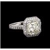 Image 1 : 14KT White Gold 3.62ct I-1/M Diamond Ring