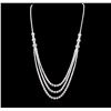 Image 2 : 14KT White Gold 10.26ctw Diamond Necklace