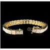 Image 3 : 14KT Yellow Gold 25.71ctw Diamond Tennis Bracelet