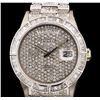 Image 1 : Rolex 18KT White Gold Super President 7.30ctw Diamond DayDate Men's Watch