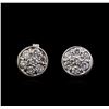 Image 1 : 0.70ctw Diamond Earrings - 14KT White Gold