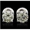 Image 1 : 14KT White Gold 1.28ctw Diamond Solitaire Earrings