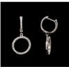 Image 2 : 0.50ctw Diamond Earrings - 14KT White Gold