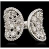 Image 1 : 14KT White Gold 3.81ctw Diamond Ring