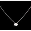 Image 1 : 0.40ct Diamond Necklace - 14KT White Gold