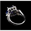 Image 3 : 5.18ct Tanzanite and Diamond Ring - 14KT White Gold
