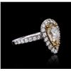 Image 1 : 14KT White Gold 3.07ct I-1/L Diamond Ring