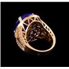 Image 3 : 15.31ct Tanzanite and Diamond Ring - 14KT Rose Gold