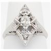 Image 2 : 0.35ctw Vintage Diamond Ring - 18KT White Gold