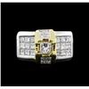 Image 2 : 2.87ctw Diamond Ring - 18KT White and Yellow Gold