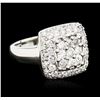 Image 2 : 14KT White Gold 1.55ctw Diamond Ring