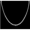 Image 2 : 14KT White Gold 9.74ctw Diamond Necklace
