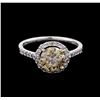 Image 2 : GIA Cert 1.90ctw Fancy Yellow Brown Diamond Ring - 18KT White Gold