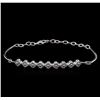 Image 1 : 0.86ctw Diamond Bracelet - 14KT White Gold