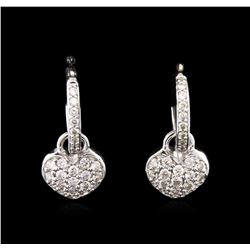 0.45ctw Diamond Earrings - 18KT White Gold