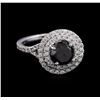 Image 1 : 2.92ctw Black Diamond Ring - 14KT White Gold