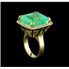 Image 4 : GIA Cert 31.89ct Emerald and Diamond Ring - 14KT White Gold