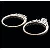 Image 4 : 14KT White Gold 1.00ctw Diamond Wedding Ring Set